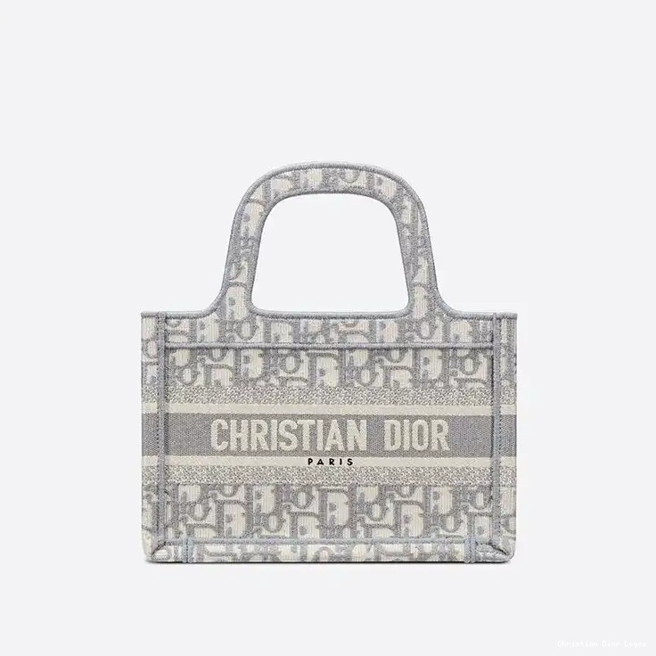 Tote Book Motif Canvas Grey Mini Dior Oblique 0613 Luxury